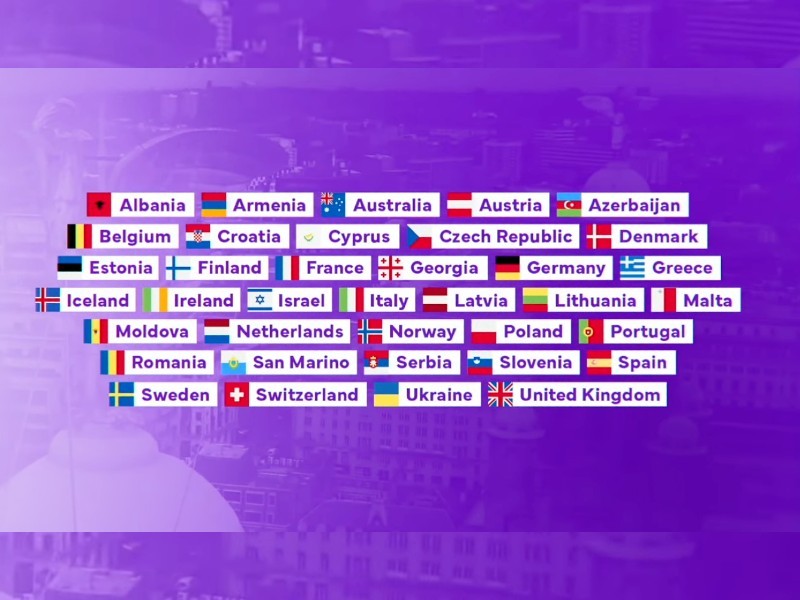 Eurovision 2024 List Of Countries Lida Sheila