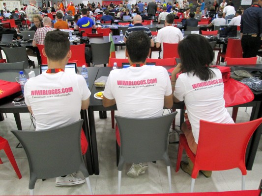 Team Wiwi in the Baku press center