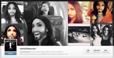 conchita wurst official Instagram account Eurovision