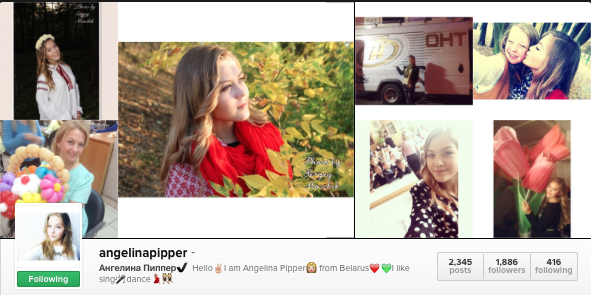 angelina pipper instagram