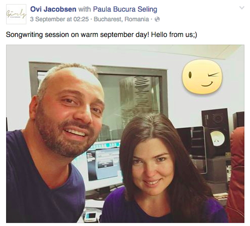 Ovi and Paula, Facebook post