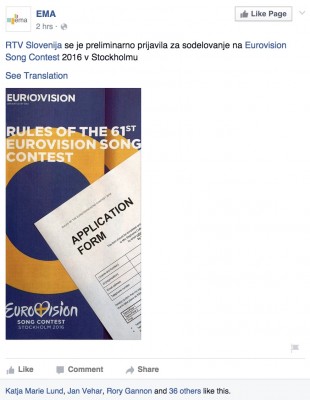 slovenia confirms eurovision 2016