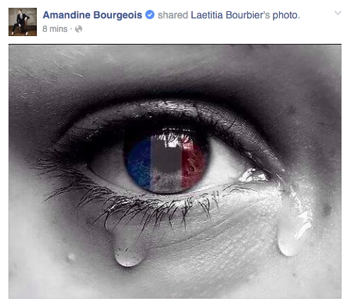 Amadine Bourgeouis terror attack Facebook