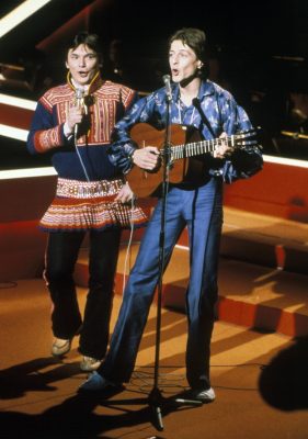 Mattis Haetta and Sverre Kjelsberg at Melodi Grand Prix in 1980