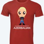 Azerbaijan, Dihaj, Eurovision 2017 cartoon t-shirt celebrate diversity