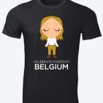 Belgium Blanche Eurovision 2017 cartoon t-shirt celebrate diversity