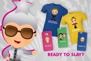 eurovision cartoon t shirts smartphones