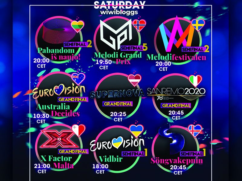 Super Saturday - Eurovision 2020 - 8 February Schedule