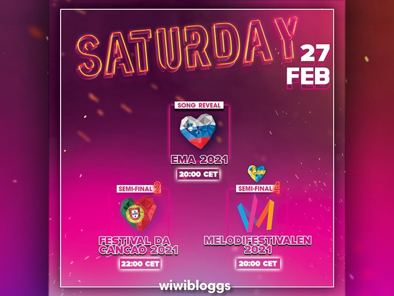 27 February Eurovision Schedule