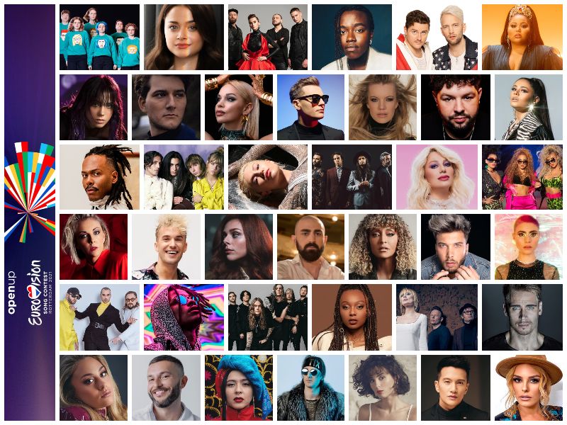Eurovision 2021 - 39 Acts And Countries