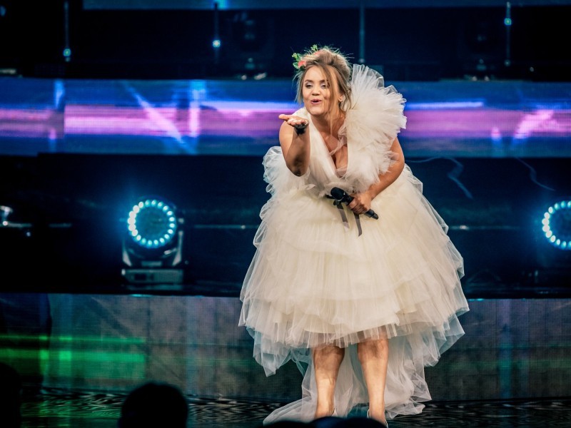Katrina Dimanta in the Supernova 2022 Wildcard Round for Latvia Eurovision