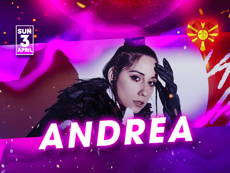 North Macedonia's Andrea Confirmed for London Eurovision Party 2022