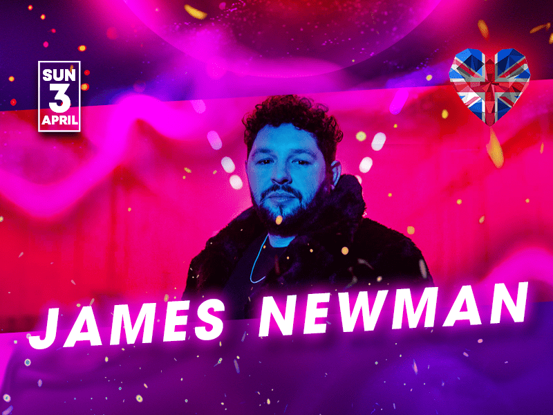 United Kingdom's James Newman confirmed for London Eurovision Party 2022