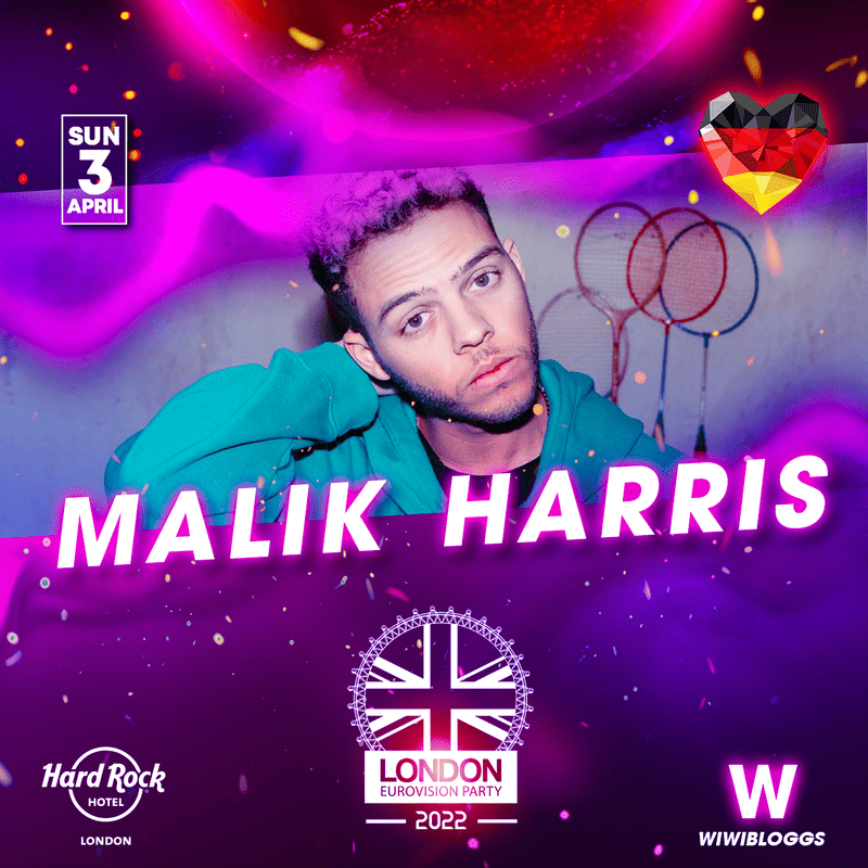 Germany's Malik Harris confirmed for London Eurovision Party 2022